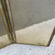 1930s brass fireplace screen, antique 3-panel spark guard