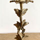 Bougeoir feuilles en bronze doré