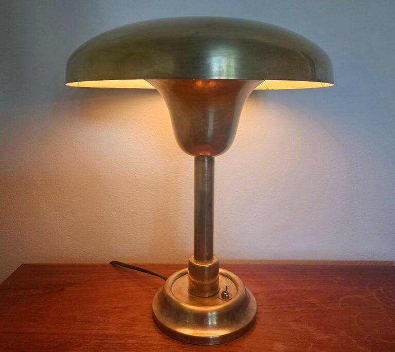Large Bauhaus Functionalism Art Deco Table Lamp, Franta Anyz, 1930s