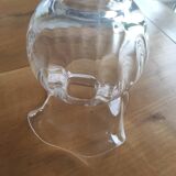 Glass ball vase with corolla