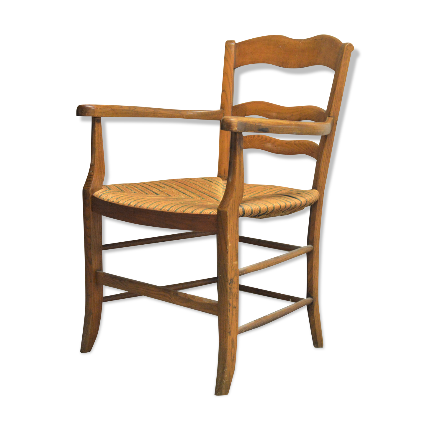 Vintage 1930s armchair in solid wood scultpé