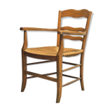 Vintage 1930s armchair in solid wood scultpé