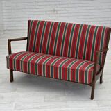 Canapé 2 places danois des années 1960 par Fritz Hansen, laine d'ameublement.