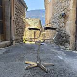 70s chrome metal armchair