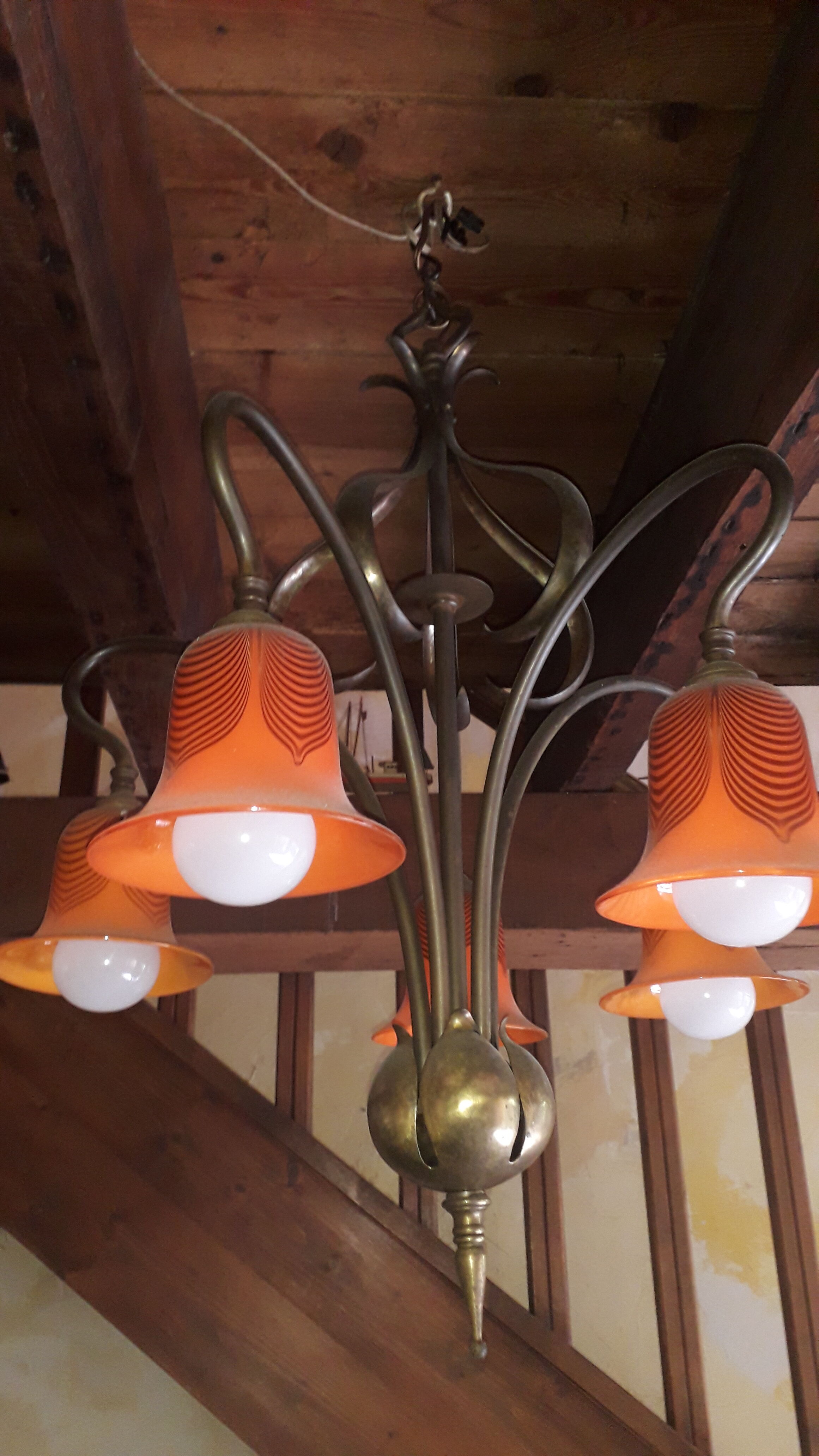 Art nouveau chandelier austria