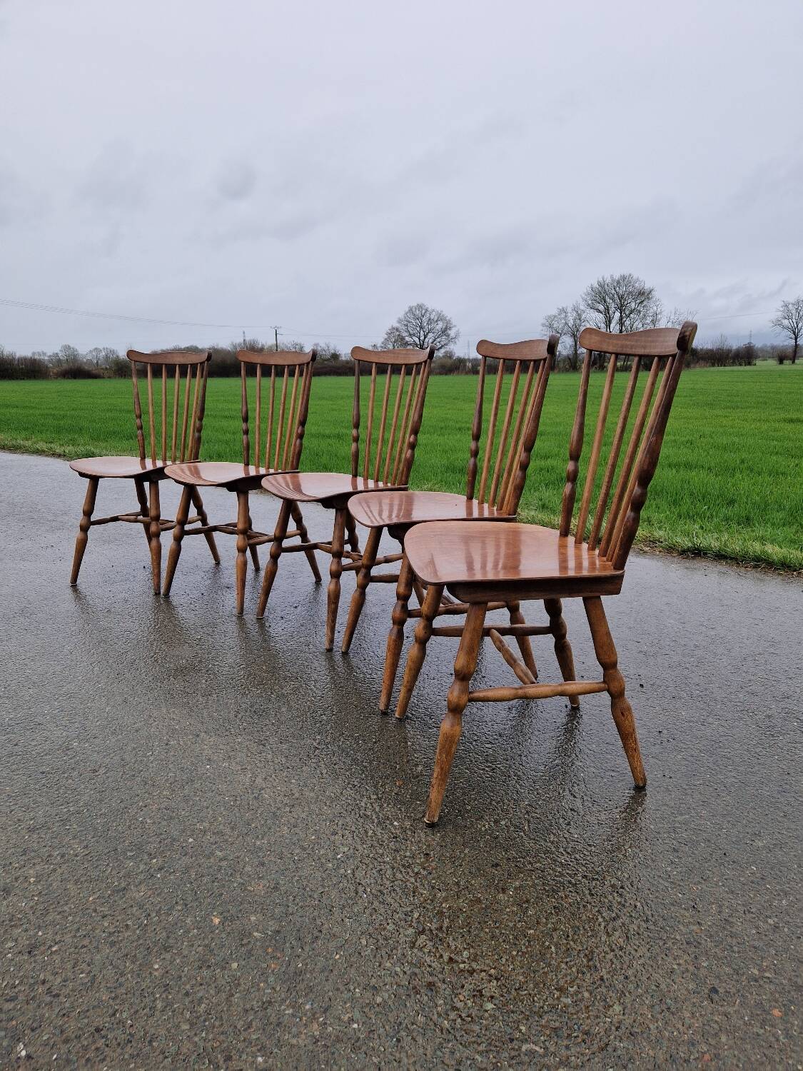 Set of 5 Baumann bistro chairs model Tacoma.