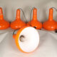 5 orange suspensions by Staff Germany 1970s