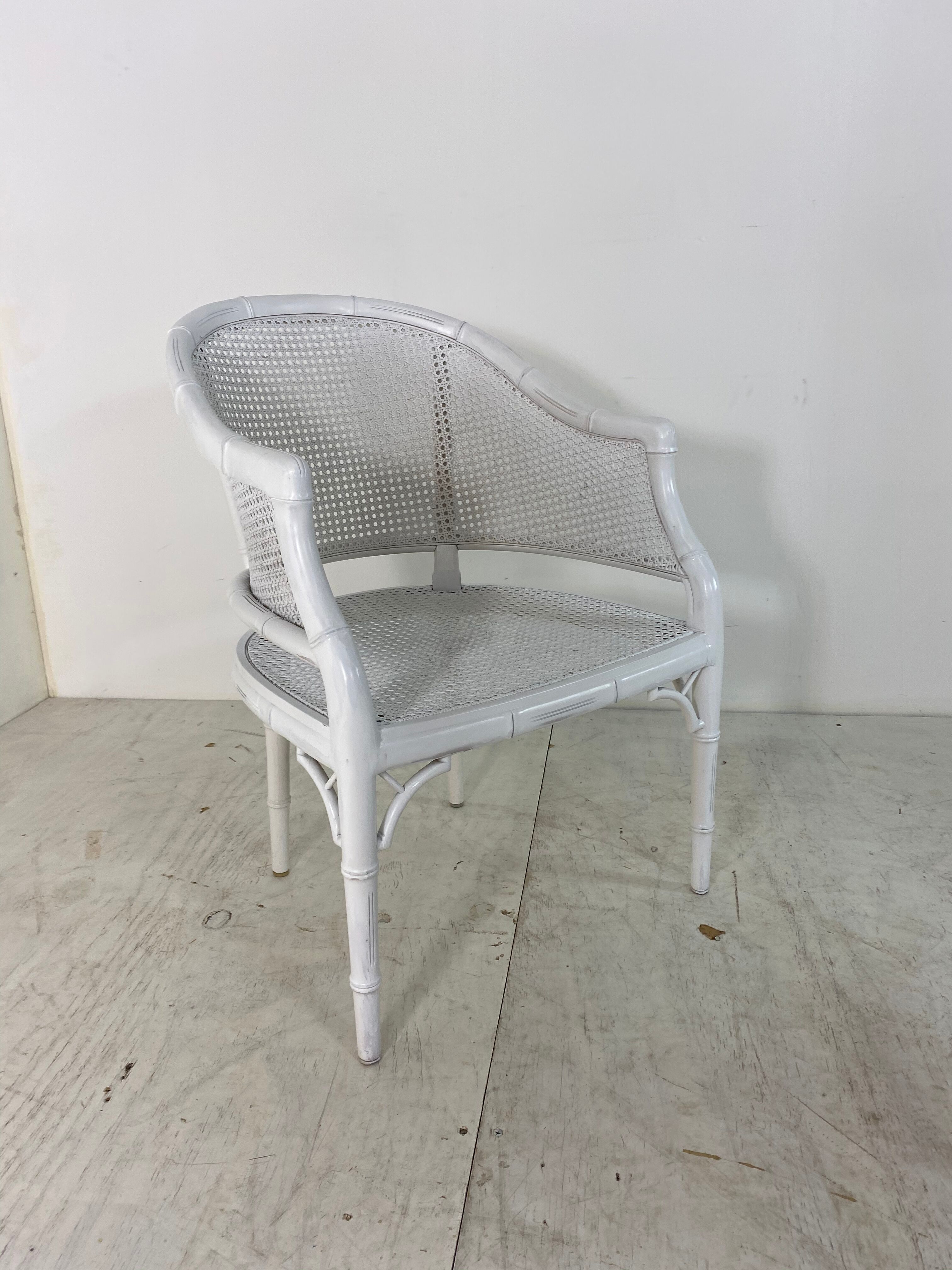 Chippendale style faux bamboo easy chair, 1960s