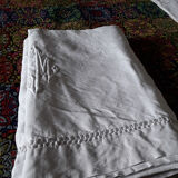 2-person sheet with monogram