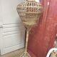 Lampadaire en osier cage