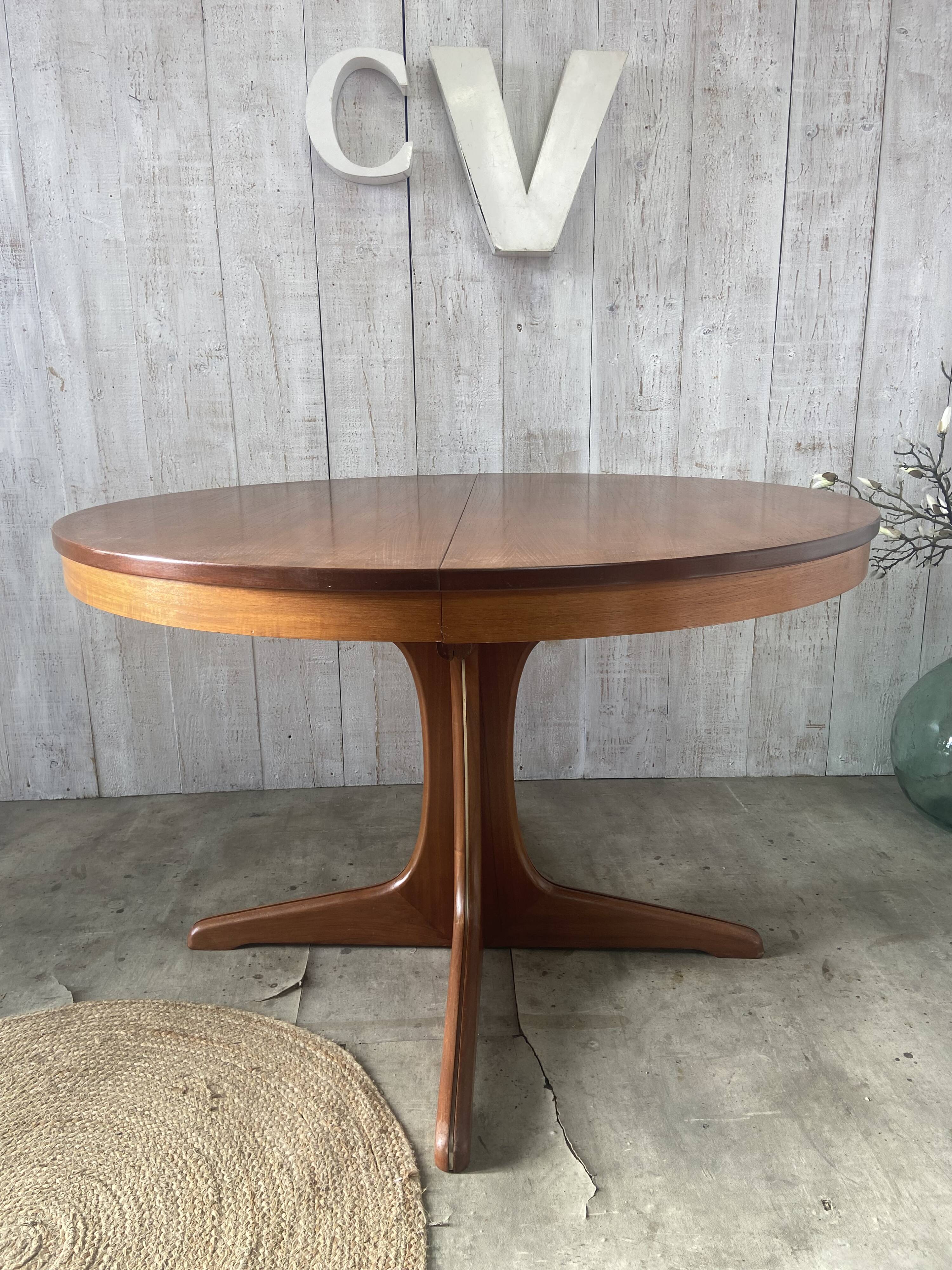 Table ronde extensible vintage