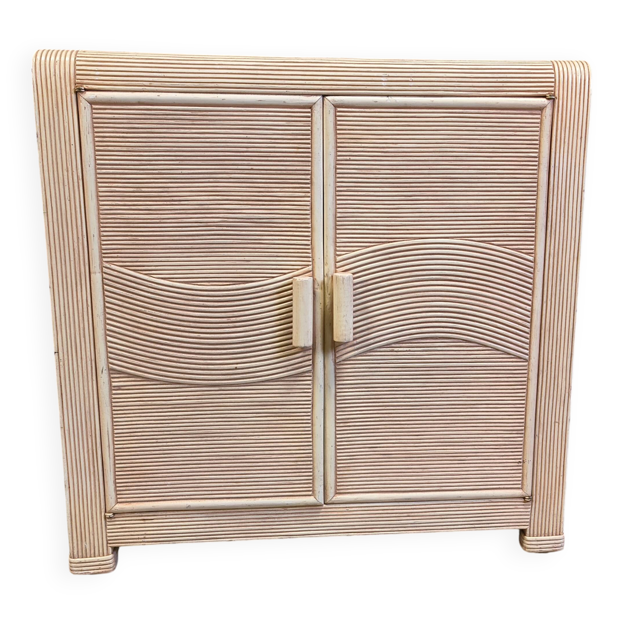 Vintage pencil reed cabinet, 1970s