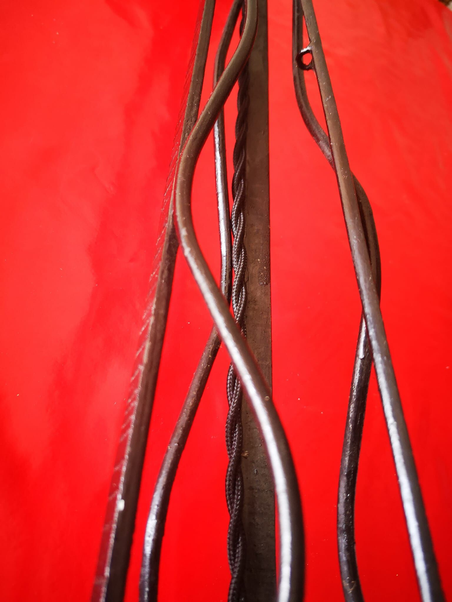 Art deco pendant light 1930 wrought iron