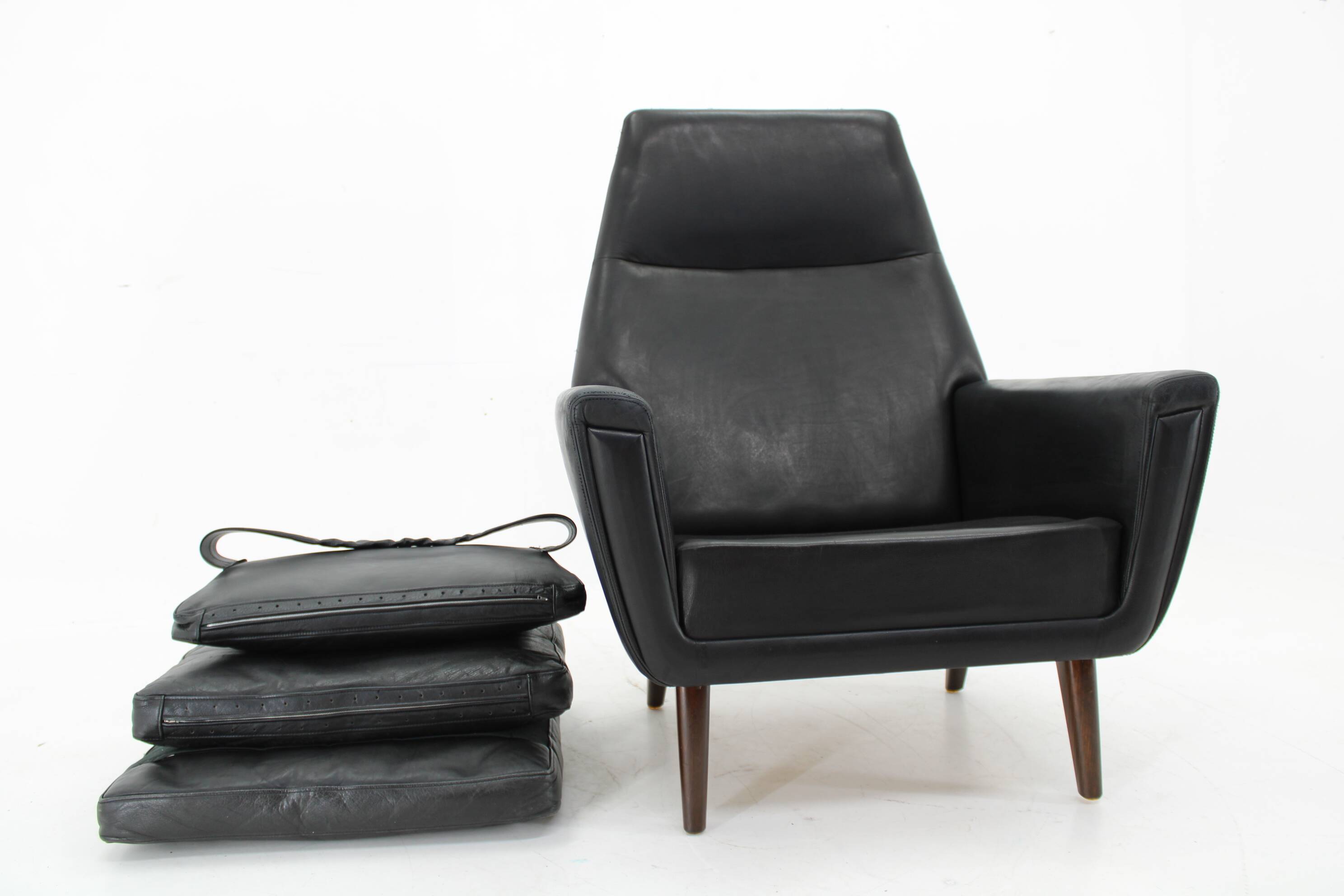 1970 Leather High Back Armchair , Denmark