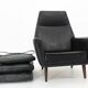 1970 Leather High Back Armchair , Denmark
