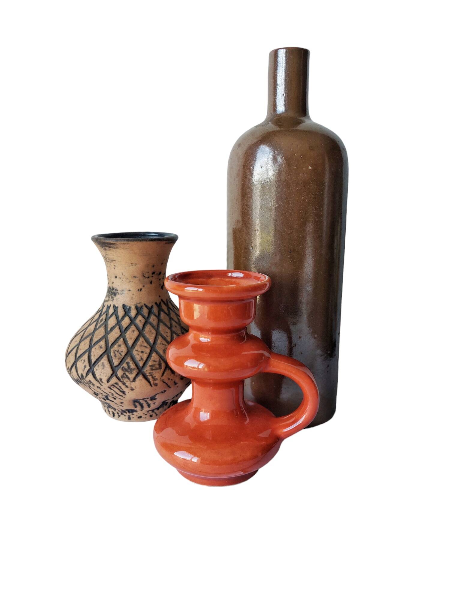 Trio ceramic vases