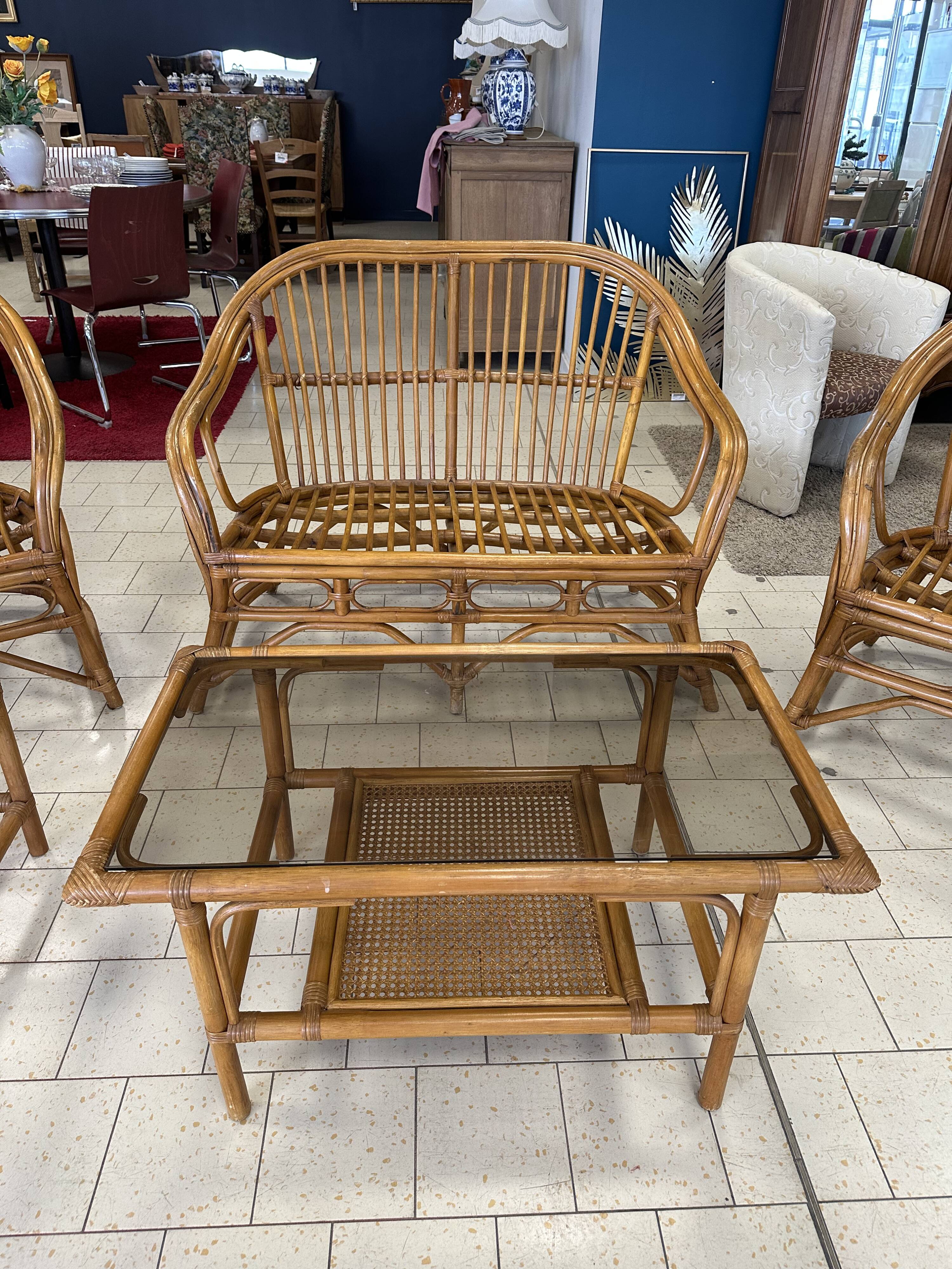 Rattan garden furniture