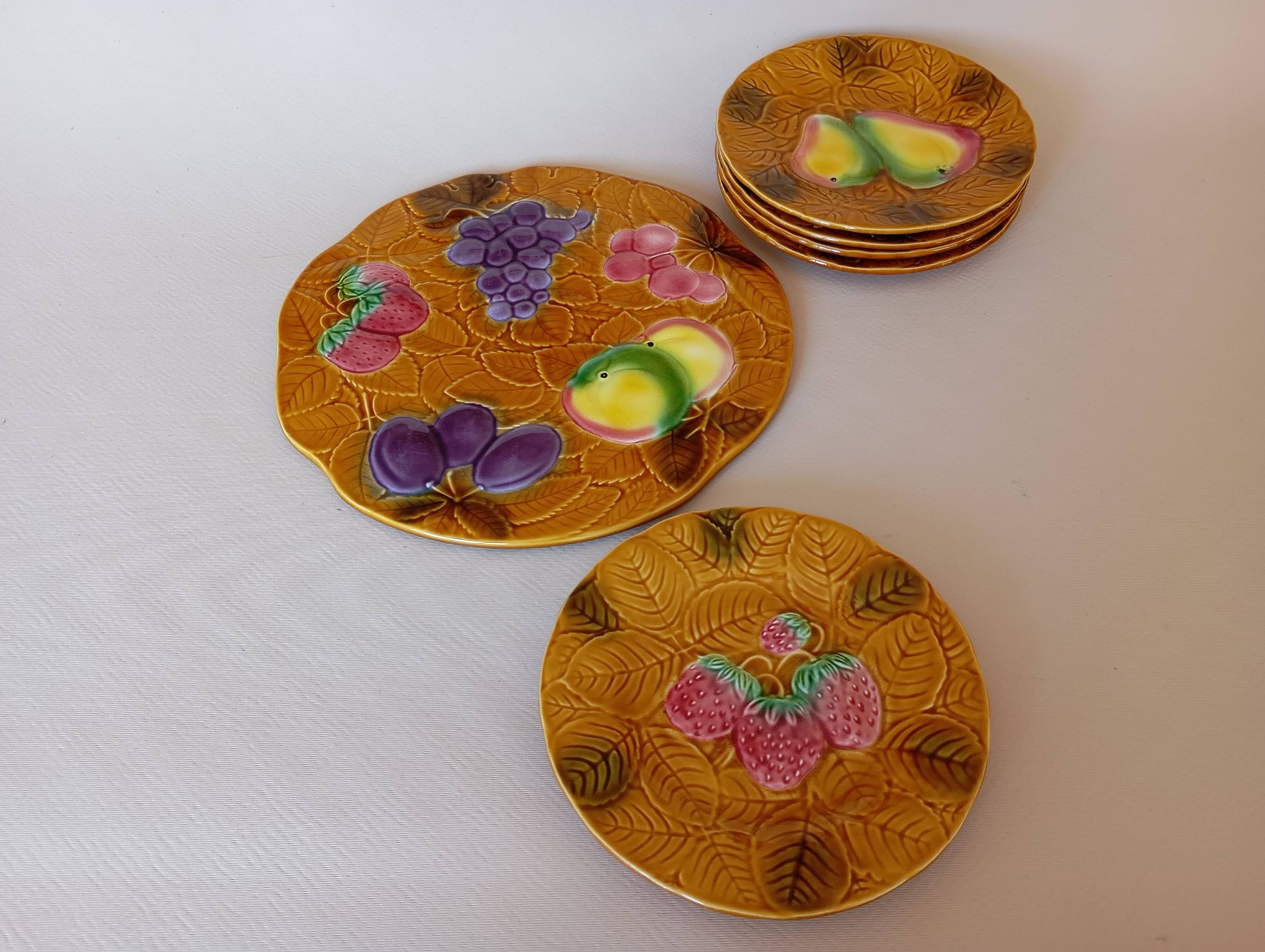 Cake service in slipware Salins les Bains