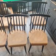 Series of six chairs Fanett by Ilmari Tapiovaara 1960