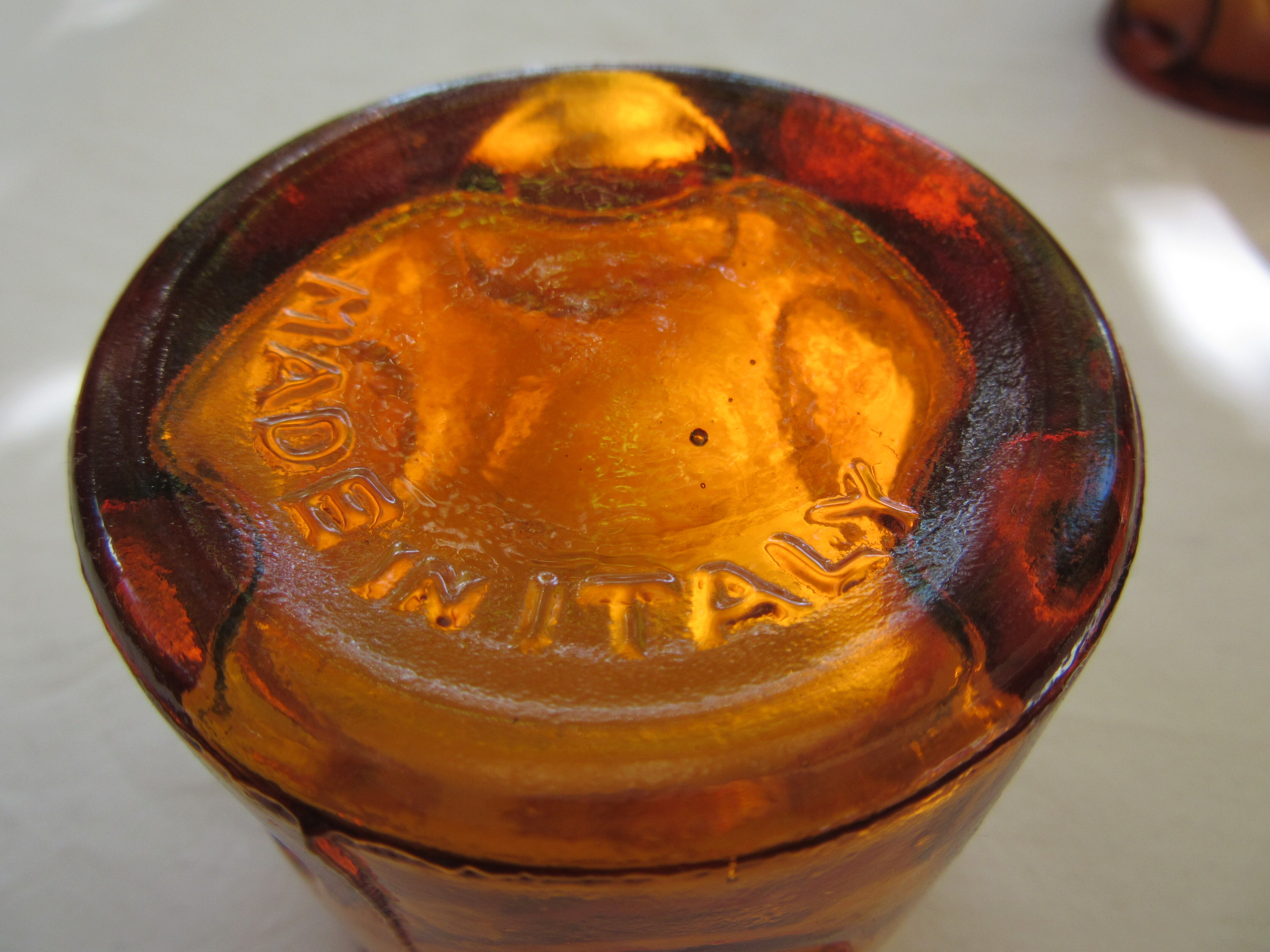 6 glasses yellow "smoked"