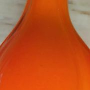 Pair of orange blown glass vases