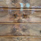 Art Deco style chest of drawers walnut veneer