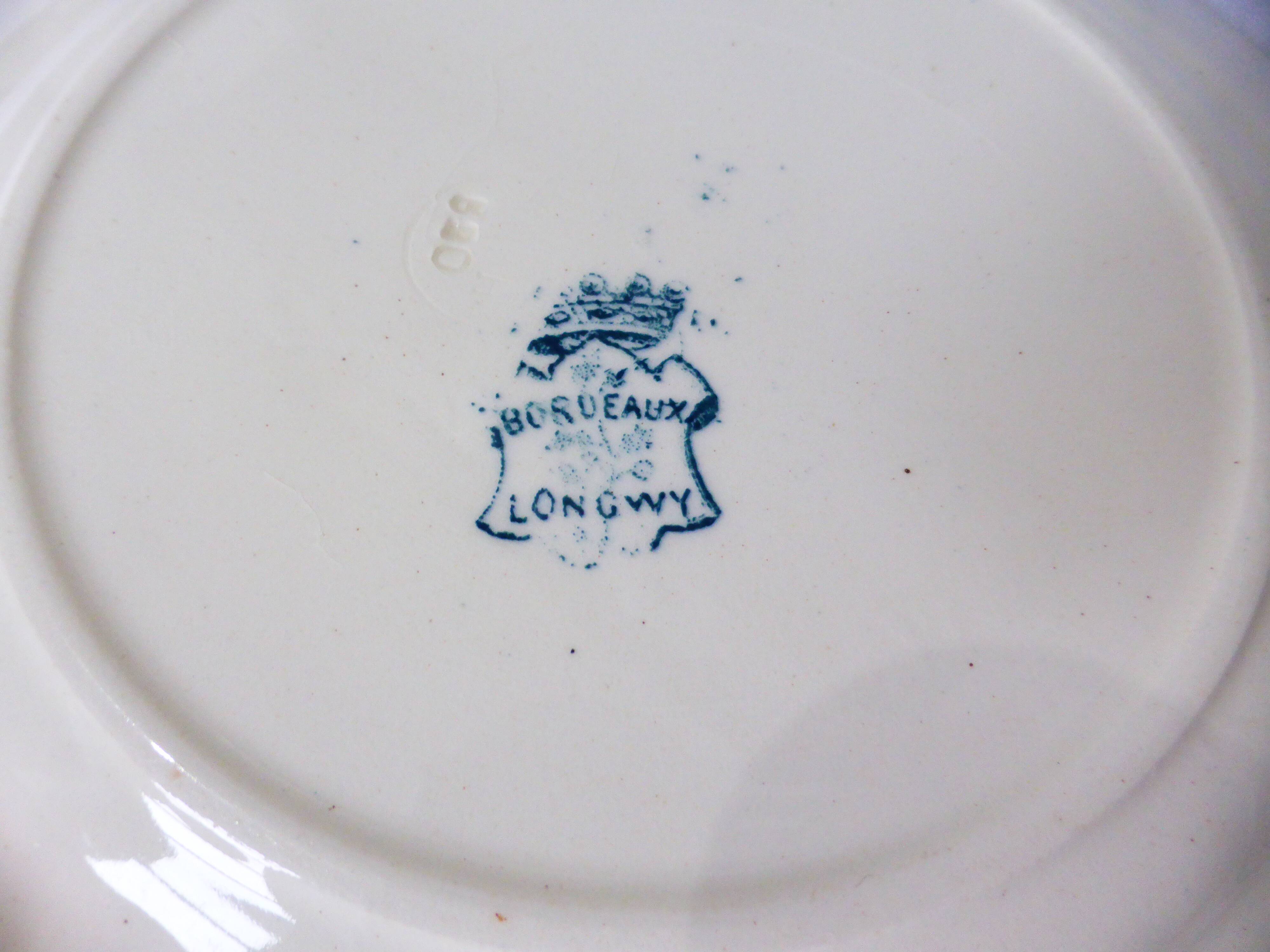 4 dessert plates from Longwy model Bordeaux 211227