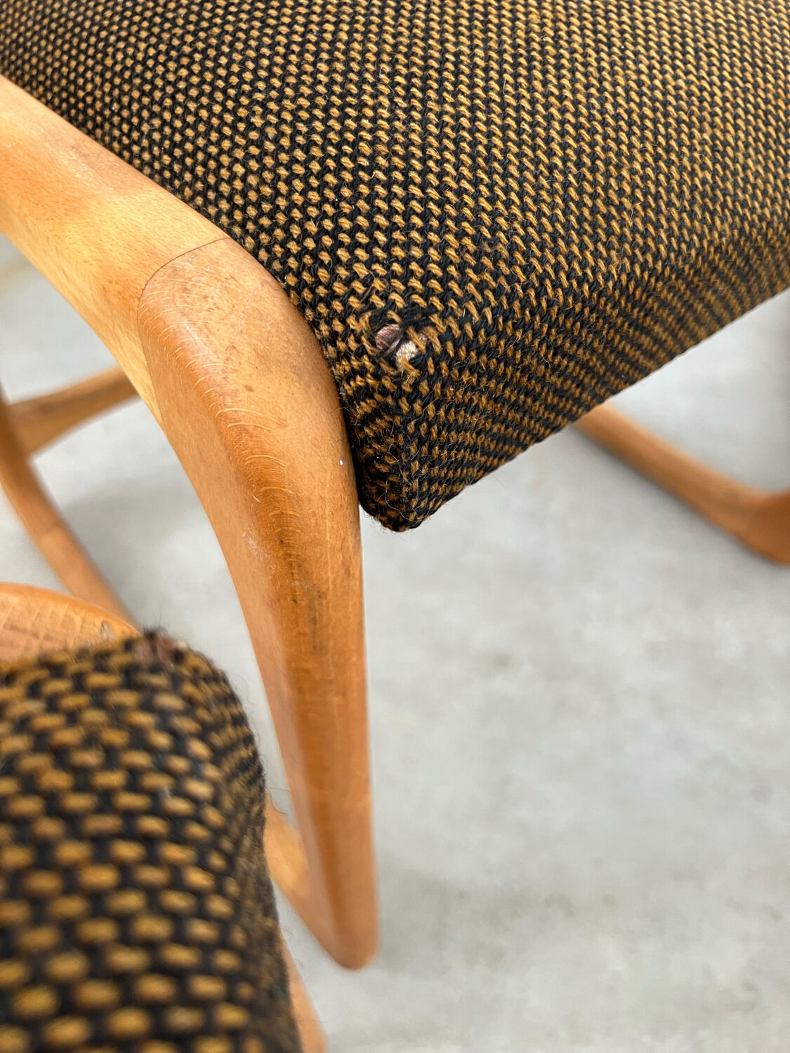 Set of 6 wooden chairs sled baumann vintage / year 60