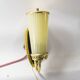 Brass wall lamp and glass with fine stripes mid-century