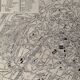 Lithograph map of Paris and its monuments of 1928