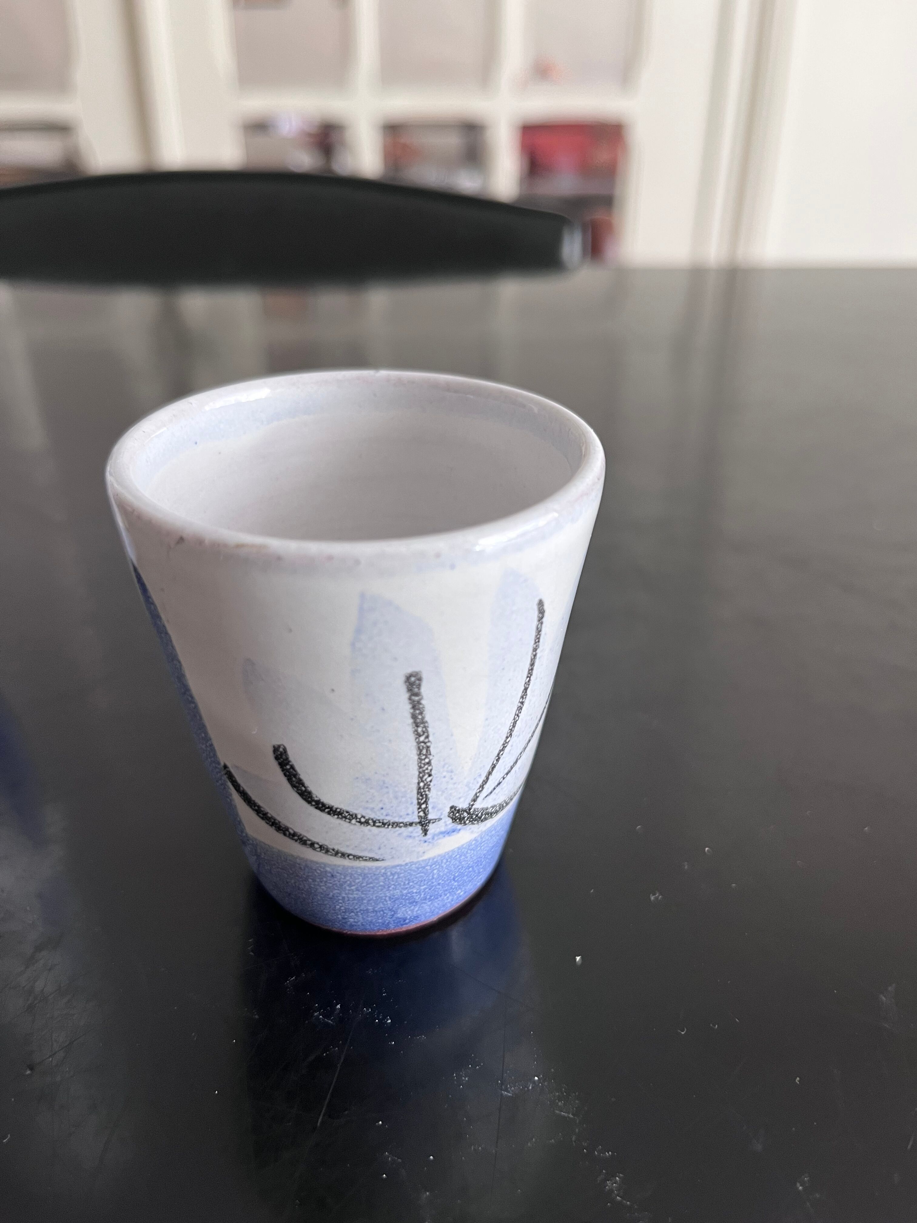 6 ceramic cups hand painter