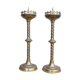 Old pair of church brass candlesticks 56 cm