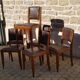 Series of six oak chairs