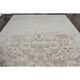 1970s Vintage Persian Handmade Wool Cotton Beige Area Rug 285x370