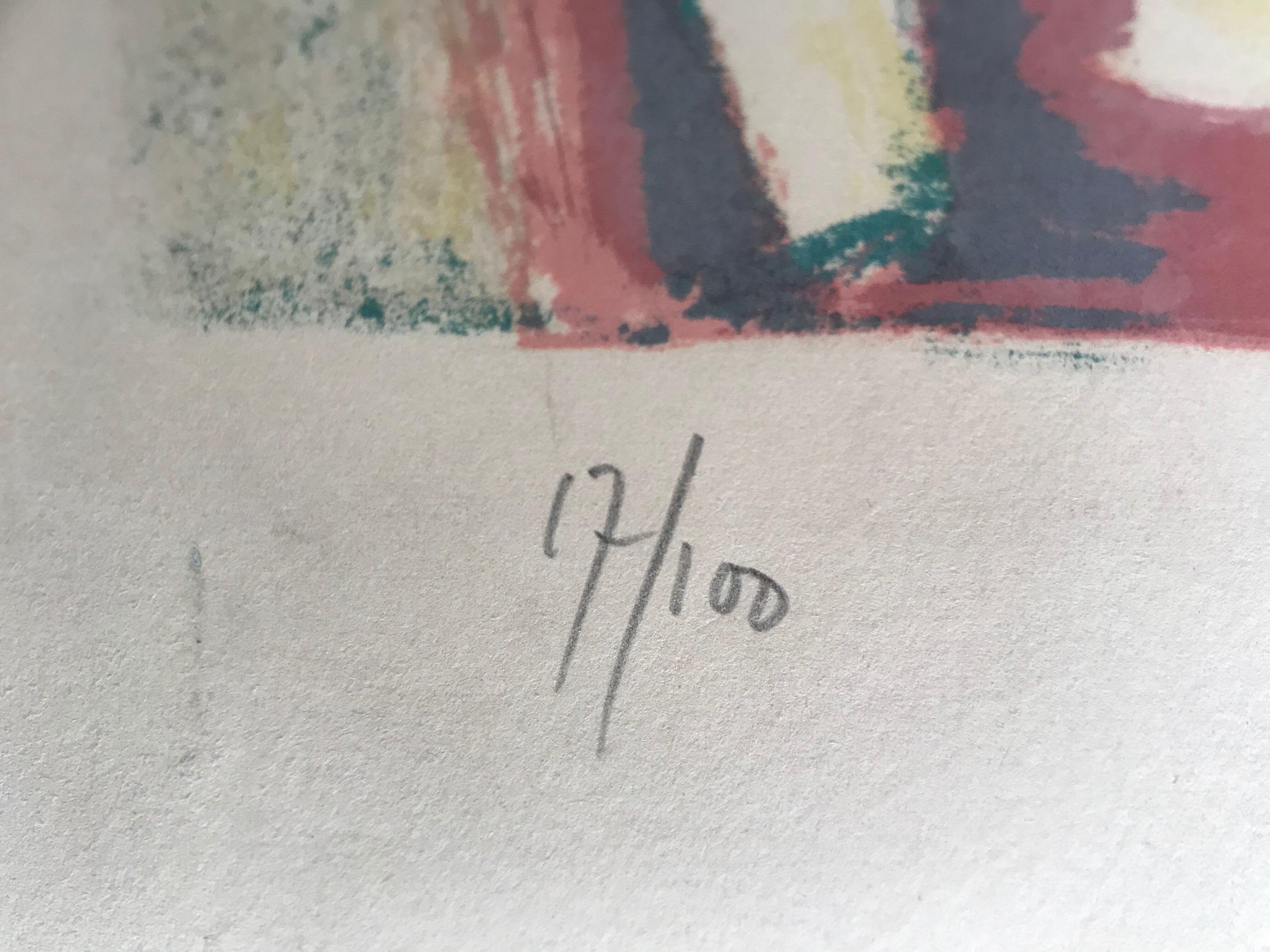 Original lithograph signed by Jean BAZAINE, Les saisons, 1965