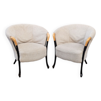 Pair of vintage Progetti armchairs by Umberto Asnago for Giorgetti, Italy 1980s