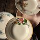 6 mismatched Terre de Fer soup plates from Digoin Sarreguemines