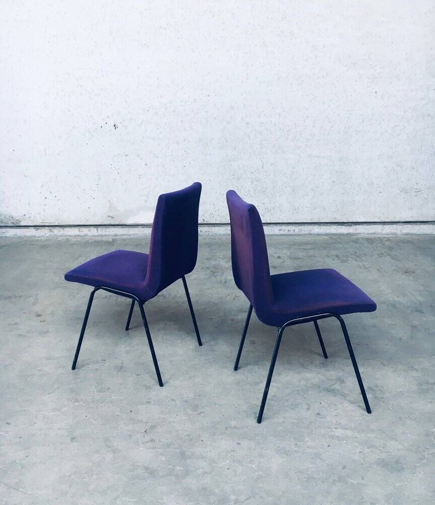 Set of Mid-Century Modern Robin Chairs by Pierre Guariche for Meurop, Belgium, 1950s