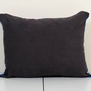 Blue silk ikat velvet pillow