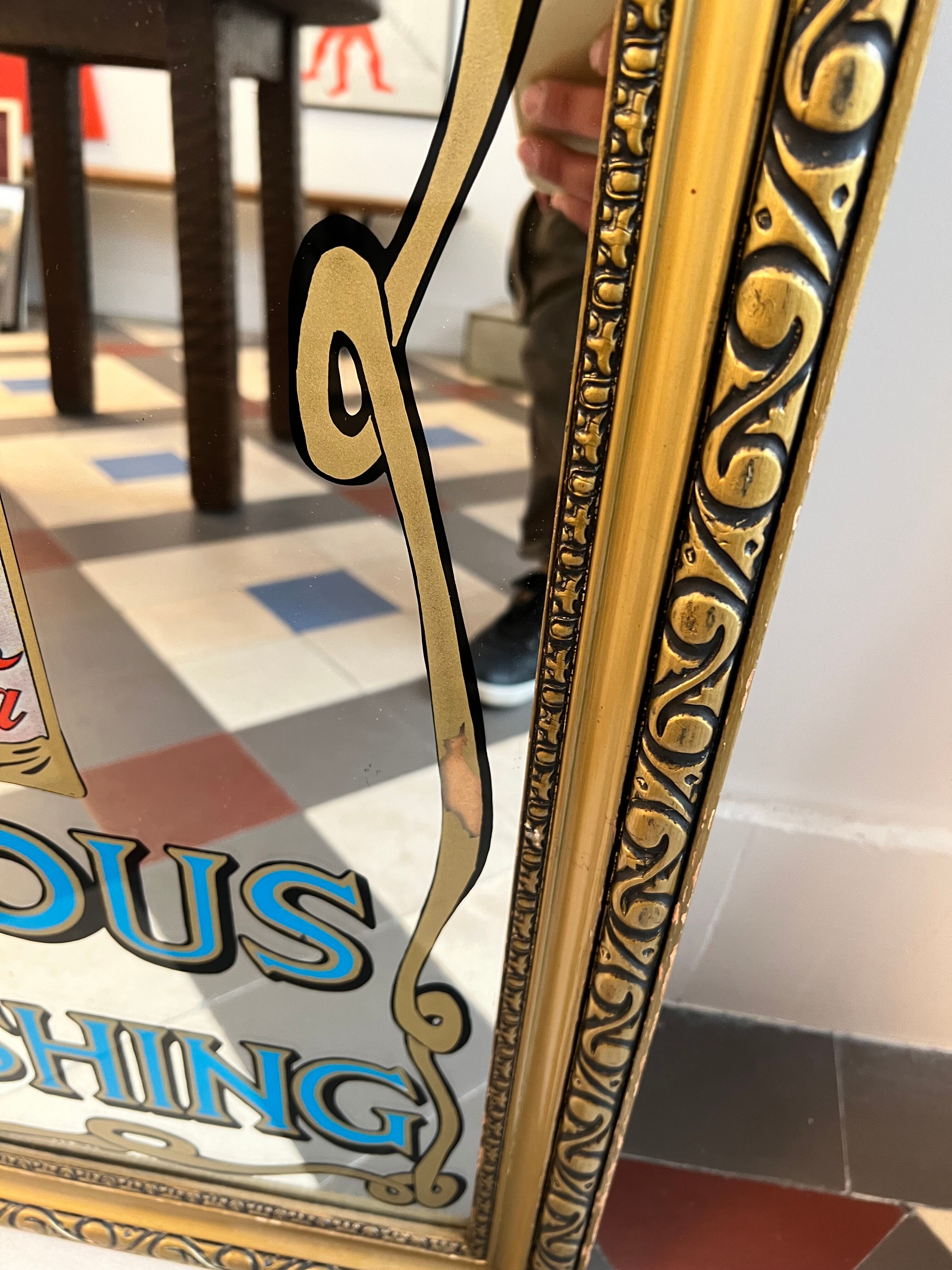 Vintage mirror pub coca cola