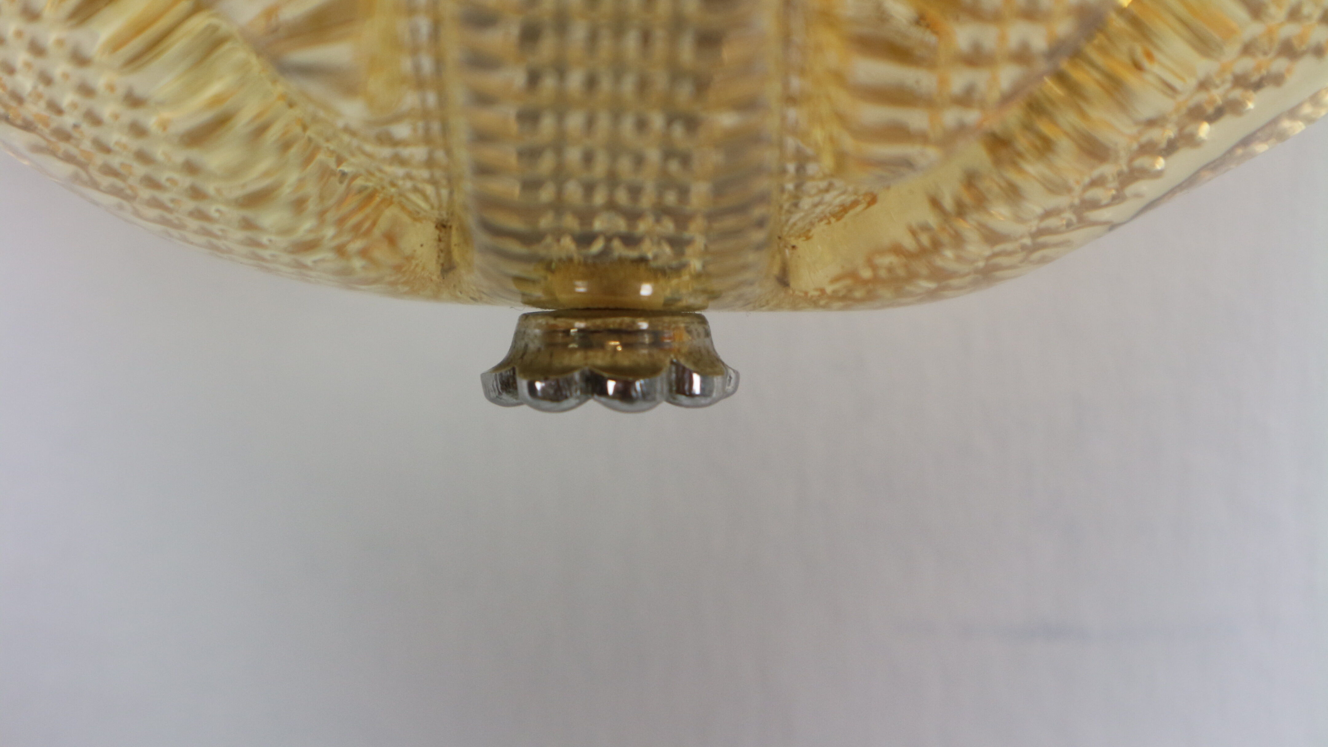 Set of 2 swedish leaf shaped wall sconces Fritz Kurz  for Orrefors, 1960s