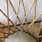 Pair of vintage rattan armchairs