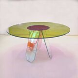 Shimmer Circular Table Made of Art Glass and Desgined by Patricia Urquiola