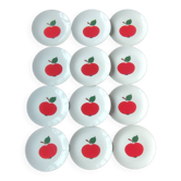12 Vintage Plates Red Apple Decor Weiden Bavaria Seltmann/West Germany