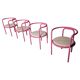Set of 4 pink Locus Solus chairs by Gae Aulenti for Poltronova, 1960s.