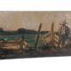 Formelle Pescatore Avec Barques Peinte Et Émaillée Œuvre Unique R.PUCCI