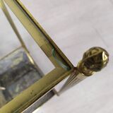 Brass glass side table