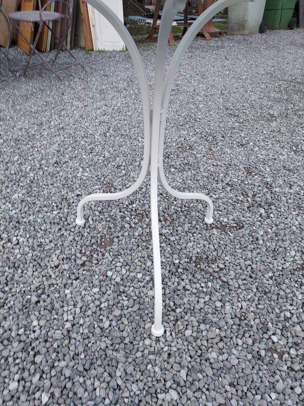 folding garden furniture in white patinated iron