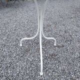 folding garden furniture in white patinated iron