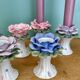Set of 6 vintage ceramic candle holders